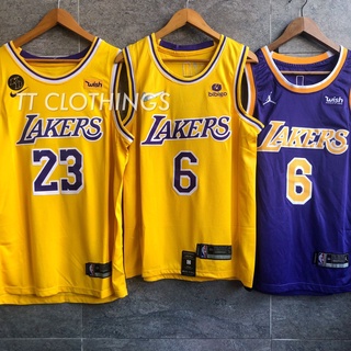 Los Angeles Lakers Basketball Trikots 2022-23 LeBron James 6# Weiß