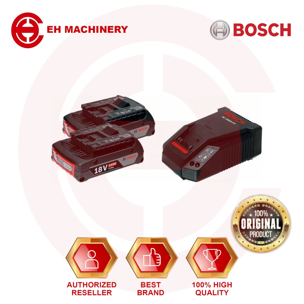 BOSCH STARTER KIT 2 X GBA 18V 2.0AH + AL 1860 CV | Shopee Malaysia