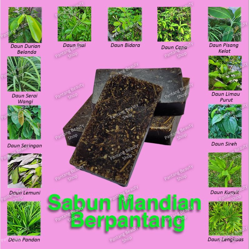 Sabun Mandian Berasaskan Daun Mandian Berpantang | Shopee Malaysia
