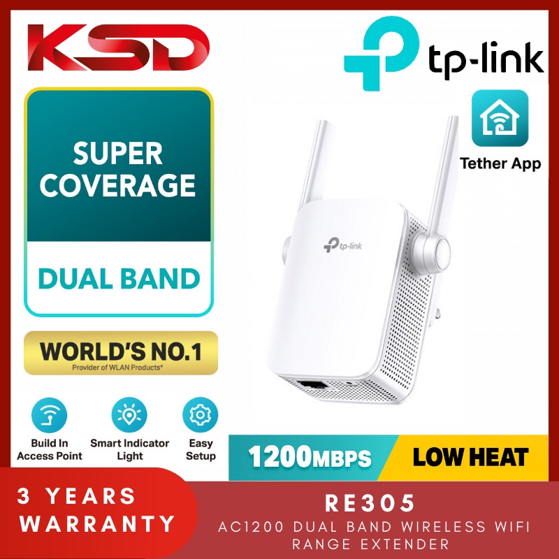 TPLink AC1200 RE305( 5GHz + 2.4GHz ) Dual Band Wireless Wifi Range