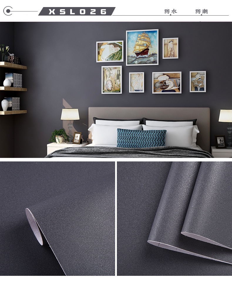 Solid Color Wall Sticker Self-Adhesive Wallpaper Wholesale Living Room ...