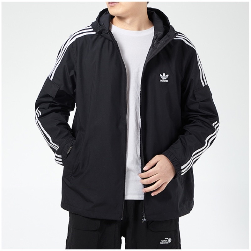 ADICOLOR CLASSICS 3 STRIPES FULL ZIP WINDBREAKERt tu Shopee Malaysia
