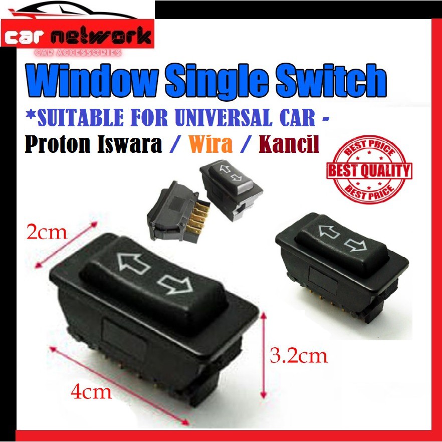 Car Window Rocker Switch 4-Pack Universal 5-Pin Car Window Switches ...