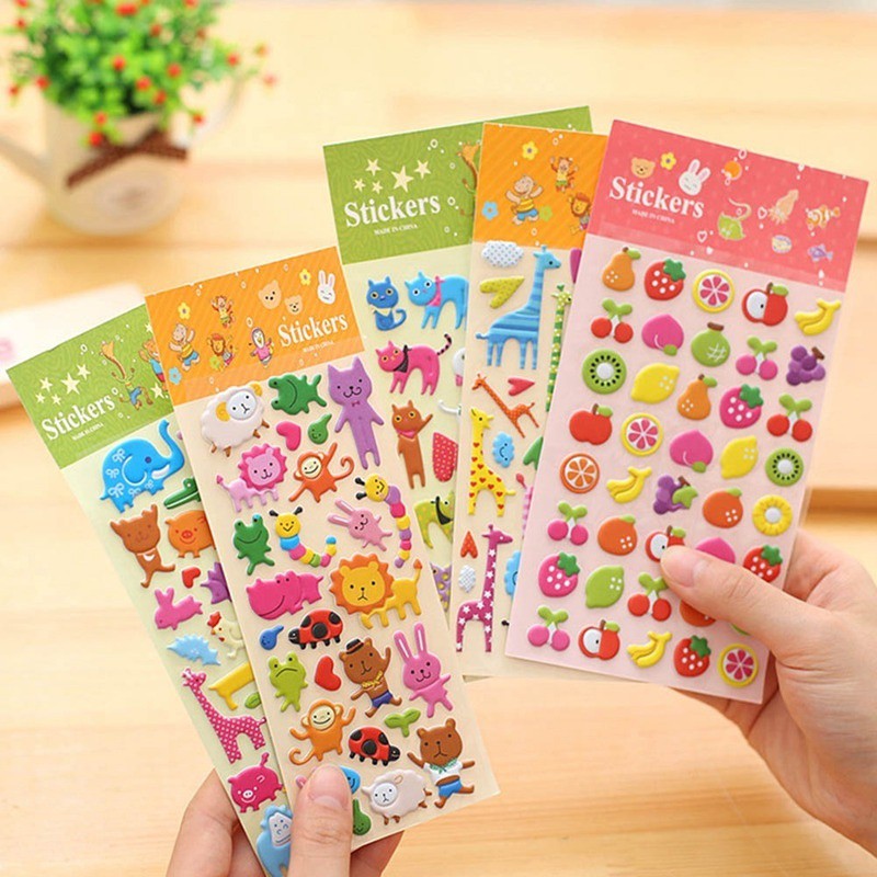 DIY Cute Lovely 3D Bubble Sponge Stickers Kawaii Cartoon Soft Animal Sticker  Toys for kids Creative