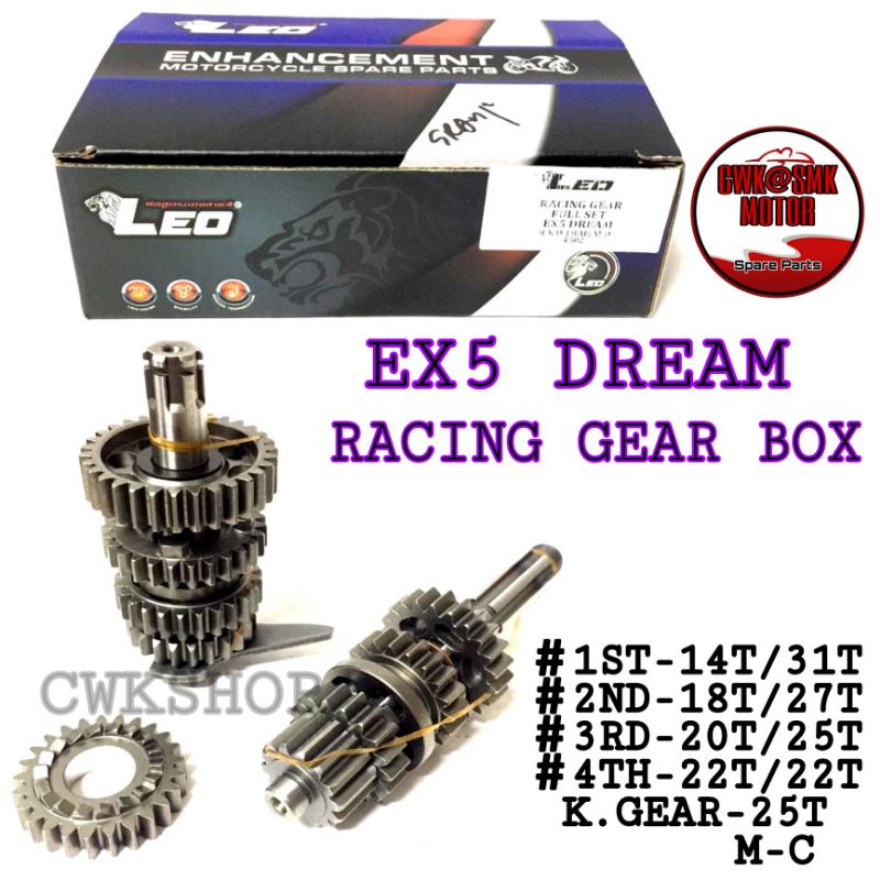 LEO GEAR BOX EX5 CLASS EX5 DREAM RACING GEAR BOX SET LEO（WITH KICK GEAR