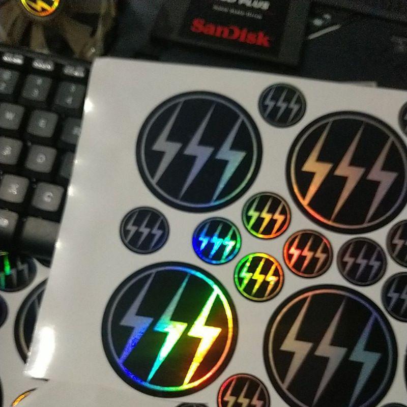 Lightning STICKER SSS LOGO EMLEM MOTORCYCLE ACCESSORIES NXMAX AEROX ...