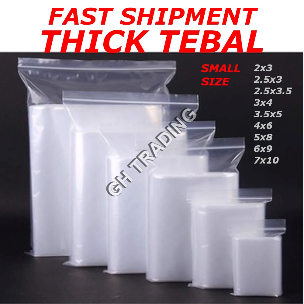 100/50 pcs Zip Lock Bag Big Small Zipper Bag Plastic Bag Plastik