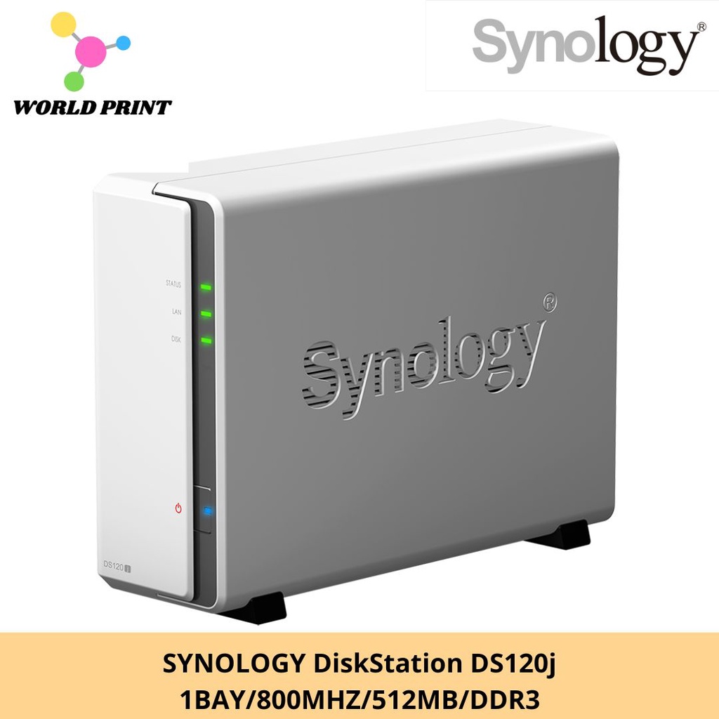 SYNOLOGY DiskStation DS120j 1BAY/800MHZ/512MB/DDR3 | Shopee Malaysia