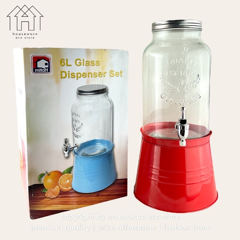 Large glass water store dispenser