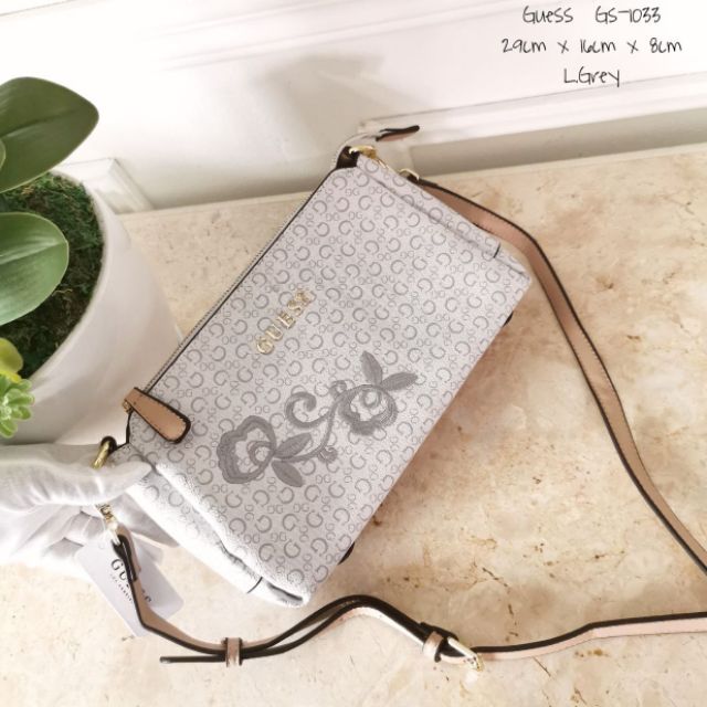 Guess Floral Embroidered Crossbody Bag Shopee Malaysia