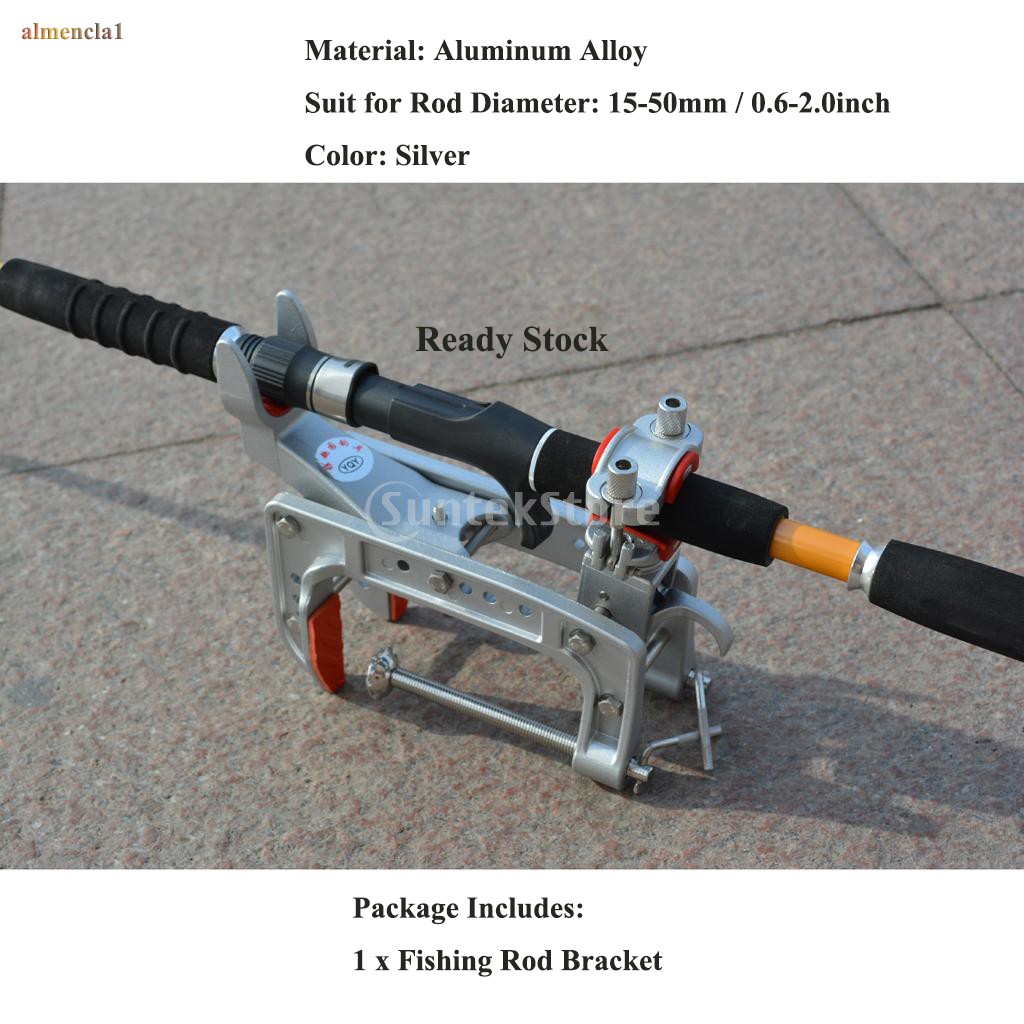 AlmenclaabMY] Boat Marine Fishing Rod Stand Bracket Poles Support Holder  Adjustable Clamp