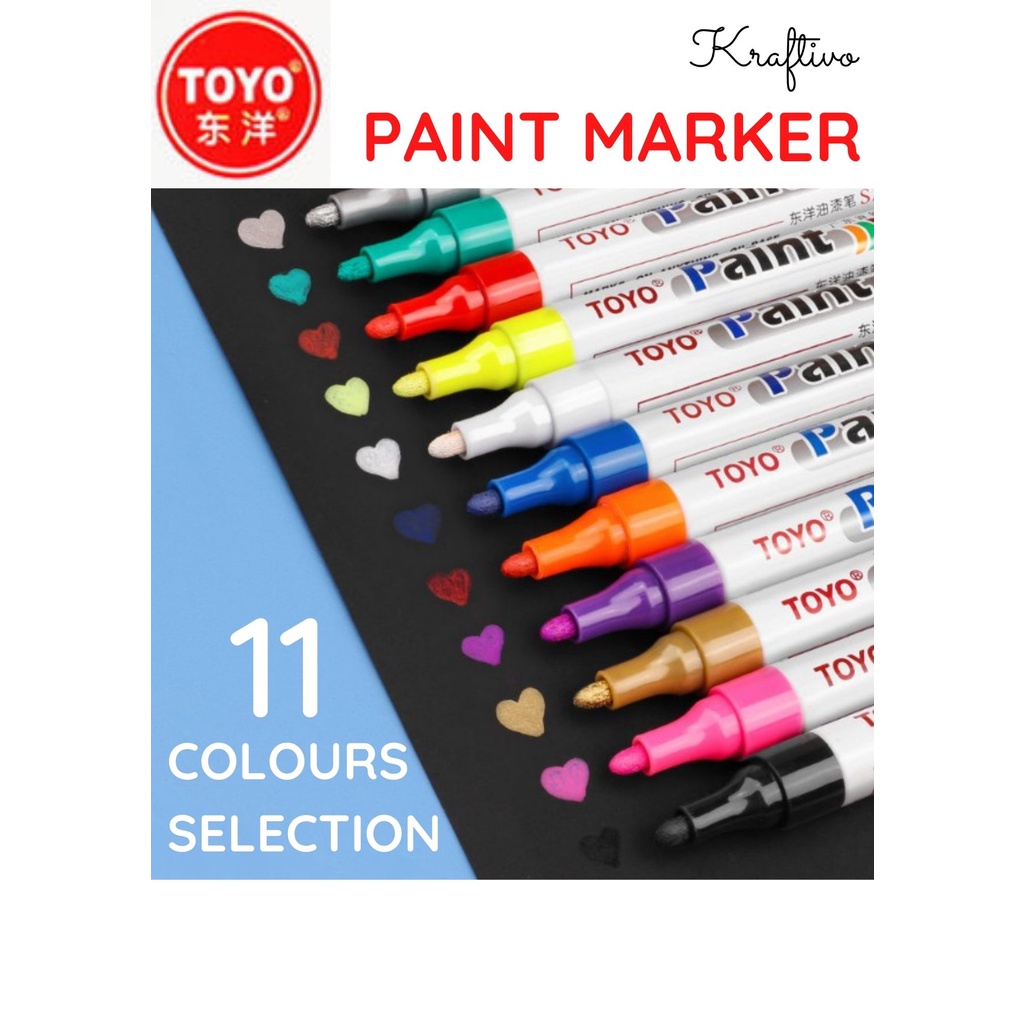 [ Toyo ] Waterproof Multi Purpose Permanent Paint Marker Pen / SA101