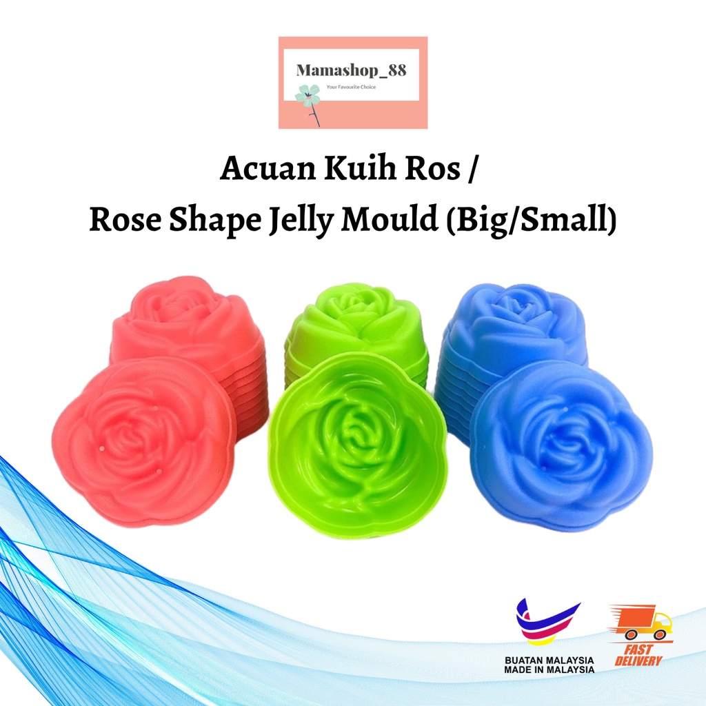 Acuan Kuih Ros / Jelly Mould / Acuan Pudding 10 pcs Dalam 1 pack ...