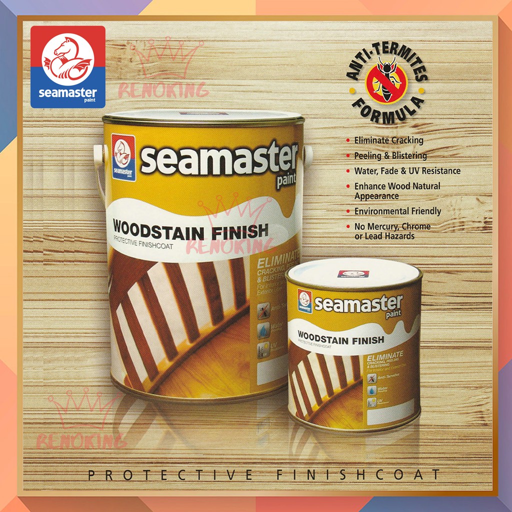 🔥 [READY STOCK]🔥 SEAMASTER PAINT Woodstain Finish Protective Finish ...