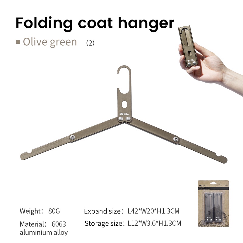 MOBI GARDEN Folding Cloth Hanger Coat Drying Rack Lightweight Portable ...