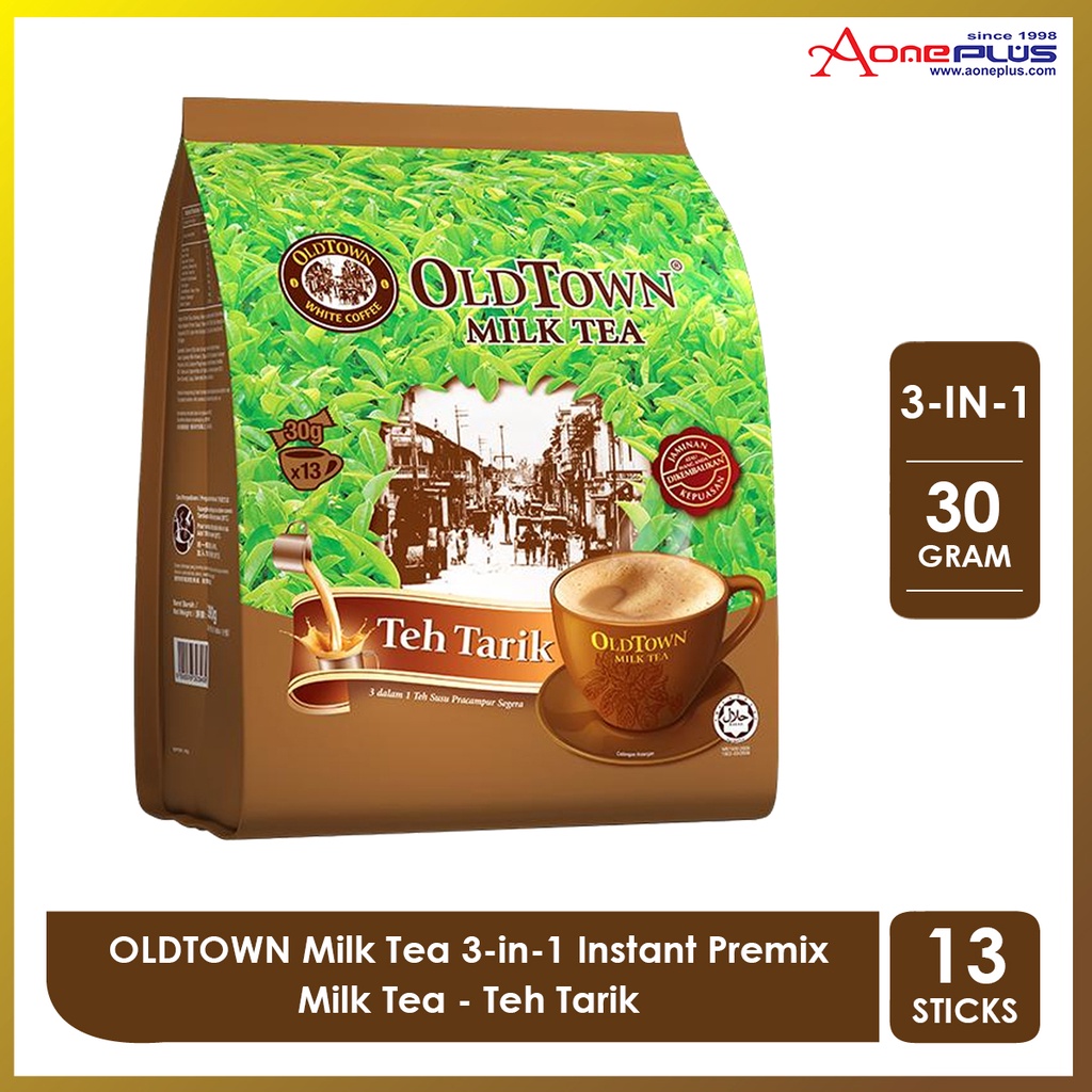 OLDTOWN Milk Tea 3-in-1 Instant Premix Milk Tea - Teh Tarik (30g x 13 ...