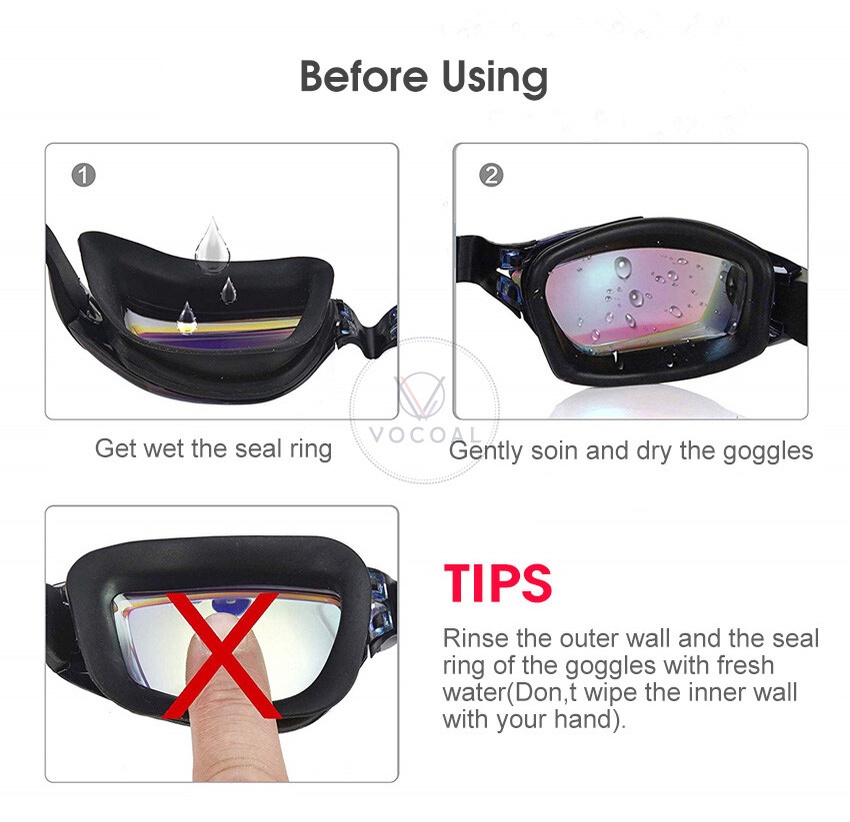 Adult Diving Swimming Goggles Gogel Google Swim Set Gogal Renang Dewasa ...