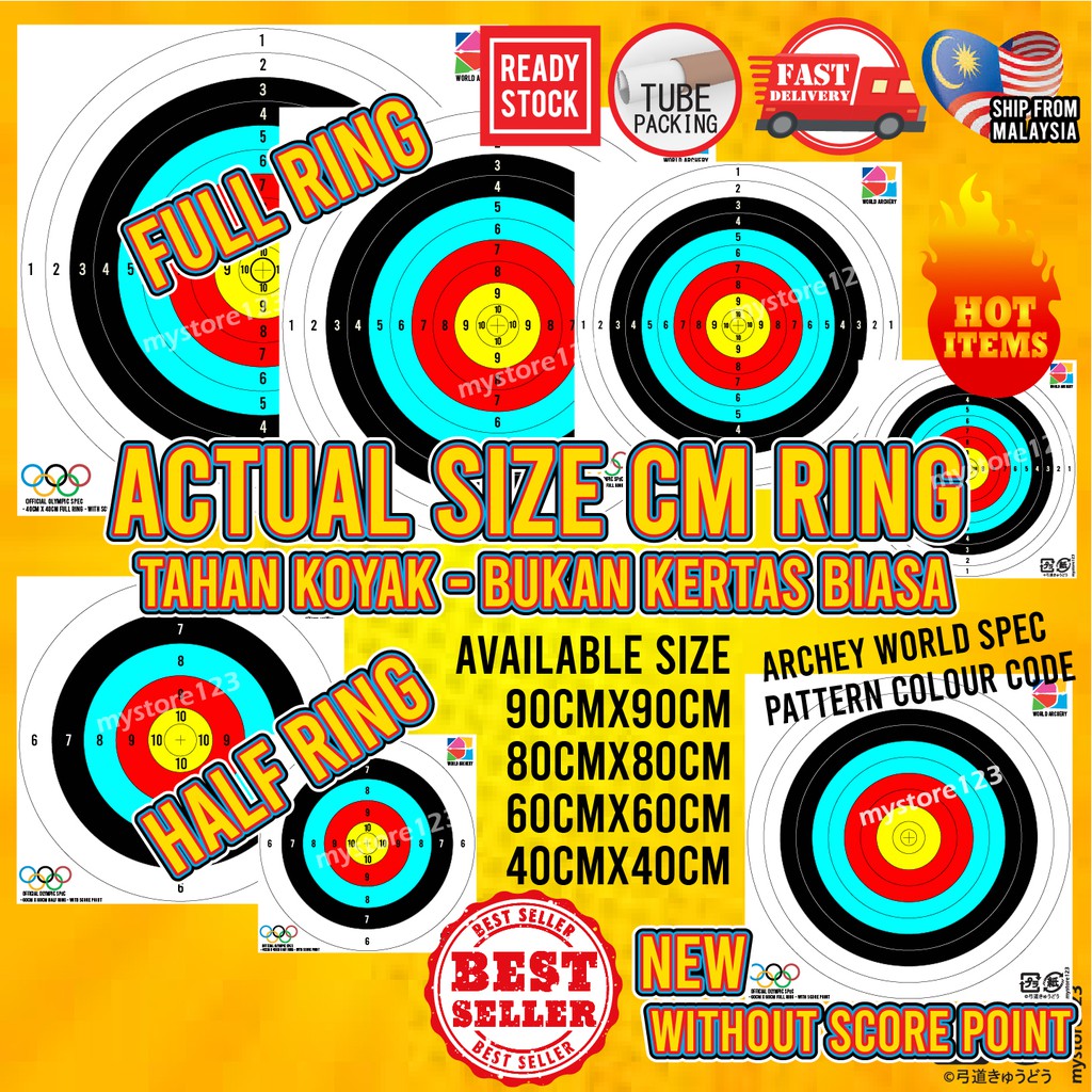 ARCHERY TARGET FACE TARGET ANAK PANAH WATER RESISTANCE LONG