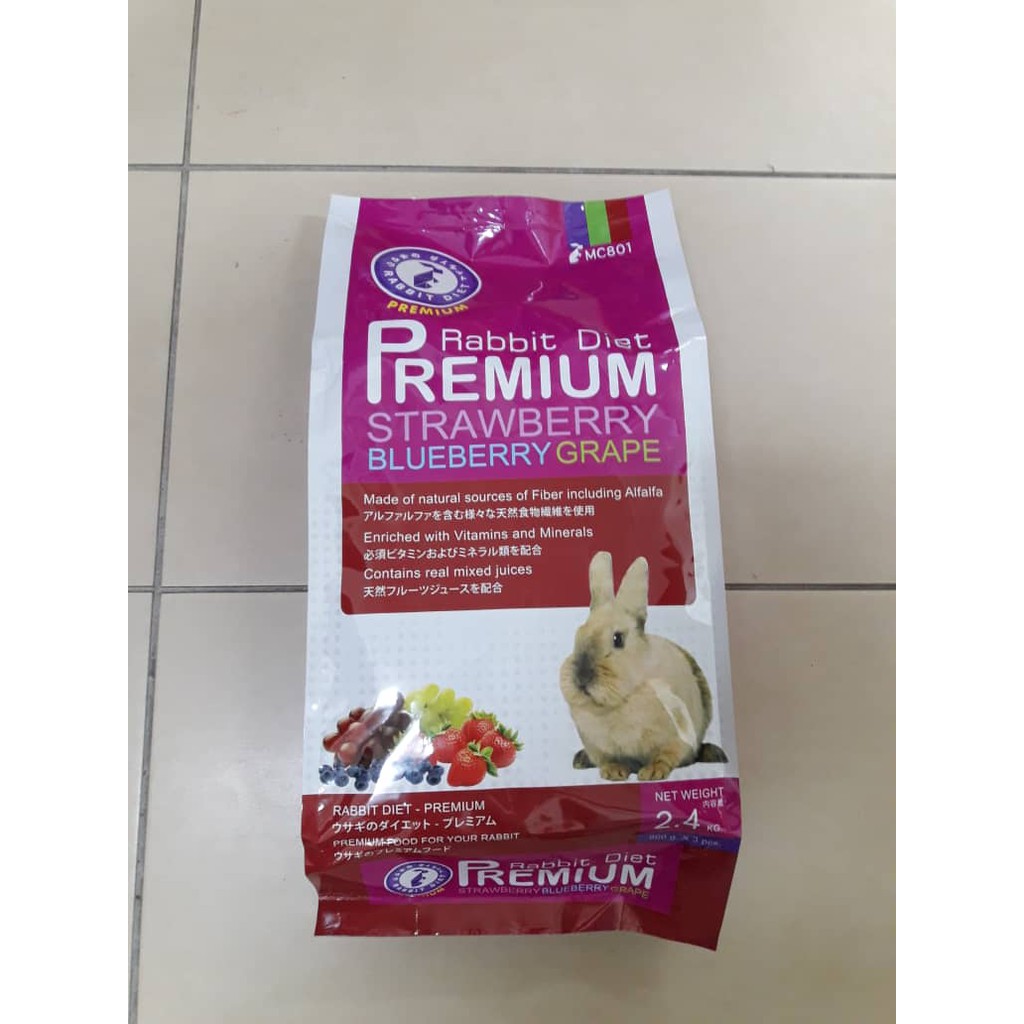 🤩Rabbit diet 2.4kg premium strawberry blueberry grape rabbit food ...