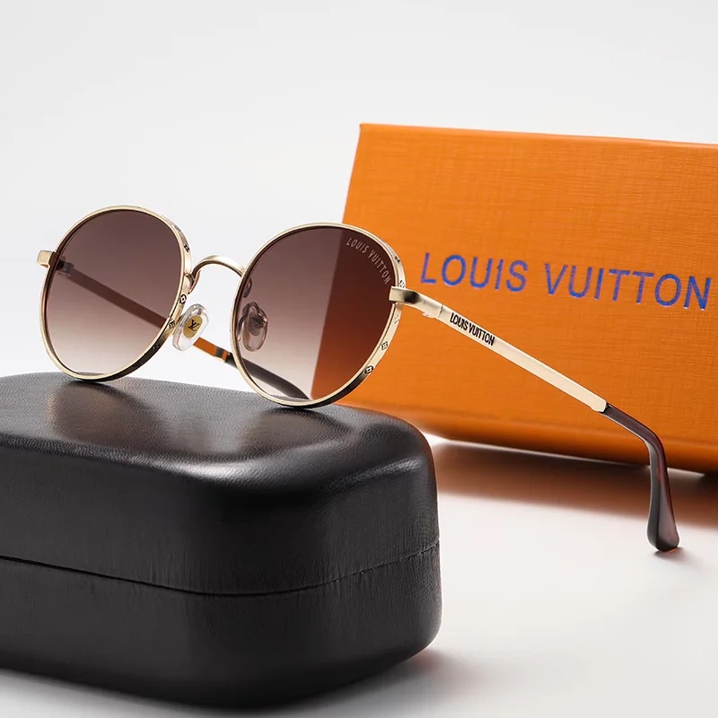 2022 Vintage Round Metal Quality Louis Vuitton Sunglasses Classic