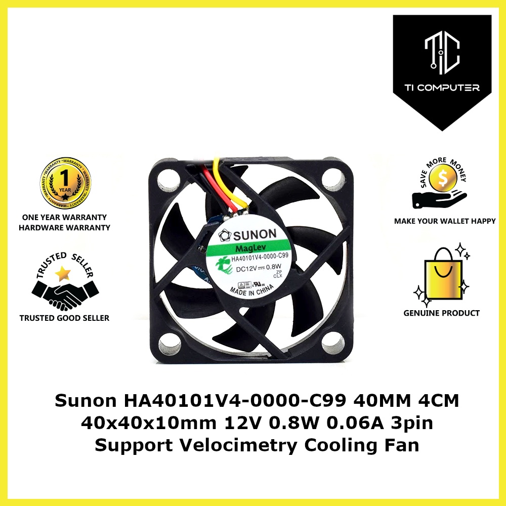 Ventilateur Sunon HA40101V4 – 40x40x10mm, 12V 0,8W, Occasion Bon État – Envoi Rapide