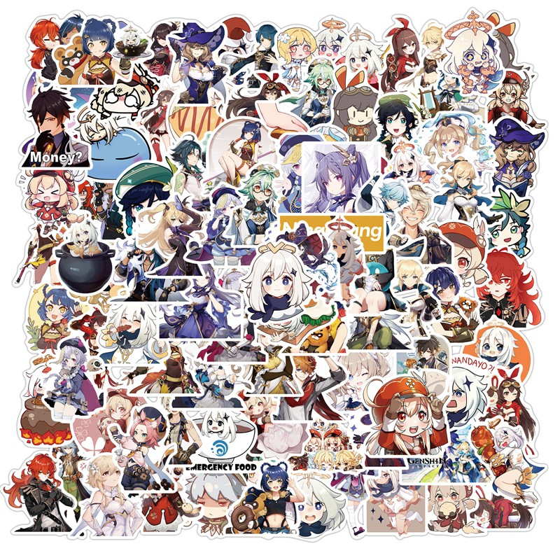 100/50/25/10PCS Genshin Impact Stickers Video Game Stickers Waterproof ...