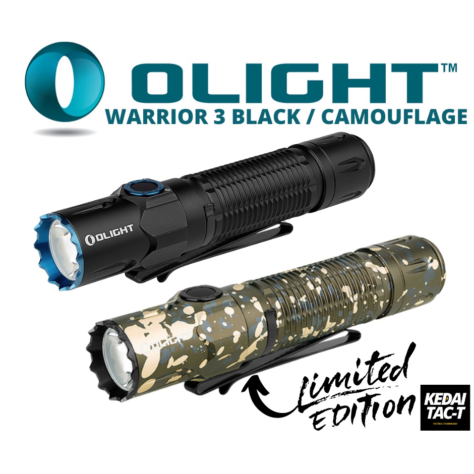 Olight Warrior 3S Stars & Stripes Edition - 2300 Lumens, Tactical Flashlight, Rechargeable