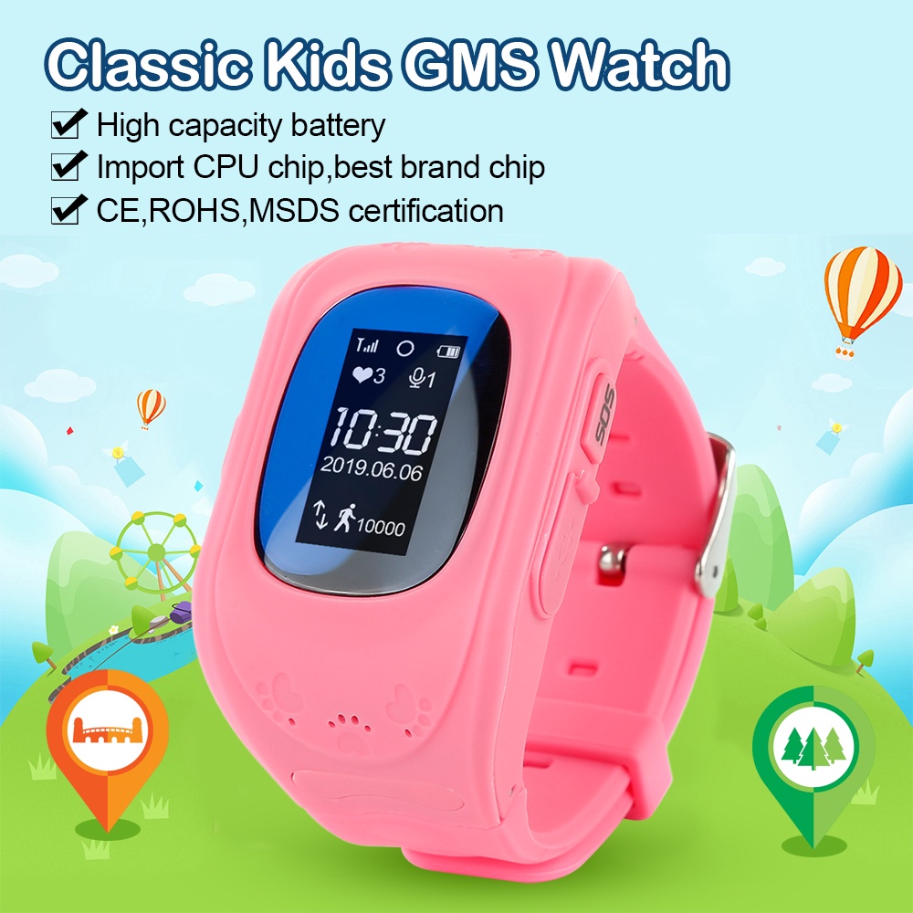 Profession Q50 OLED Display Children Kids Smart Wrist Watch GPS Tracker