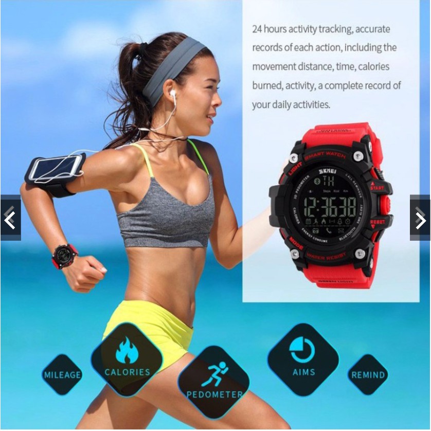 SKMEI Smart Watch 1227 Bluetooth Android Phone Sport Shopee Malaysia