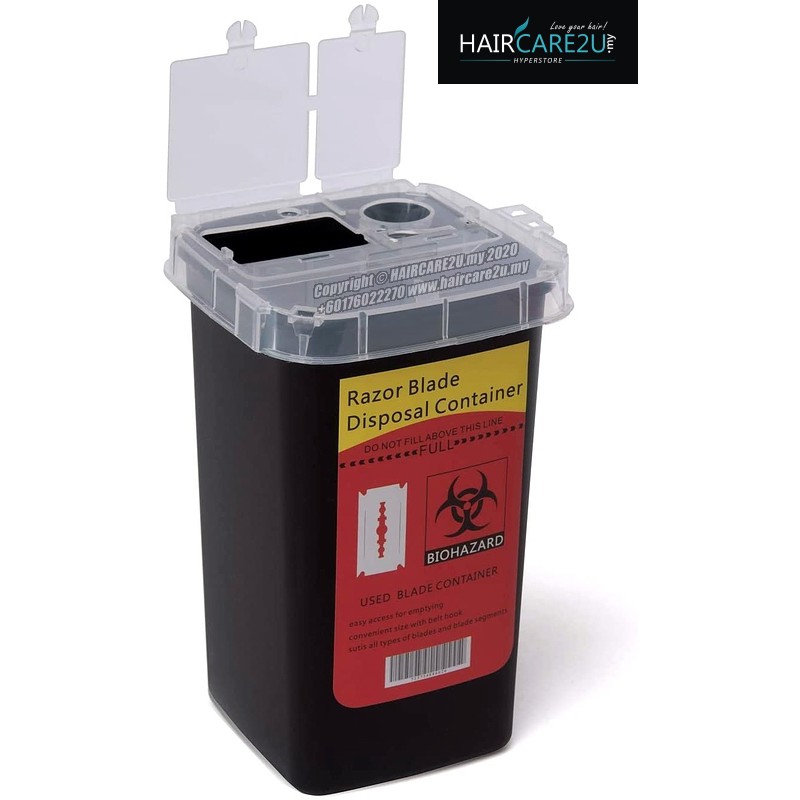 HAIRCARE2U Barber Salon Razor Blade and Sharps Disposal Container ...