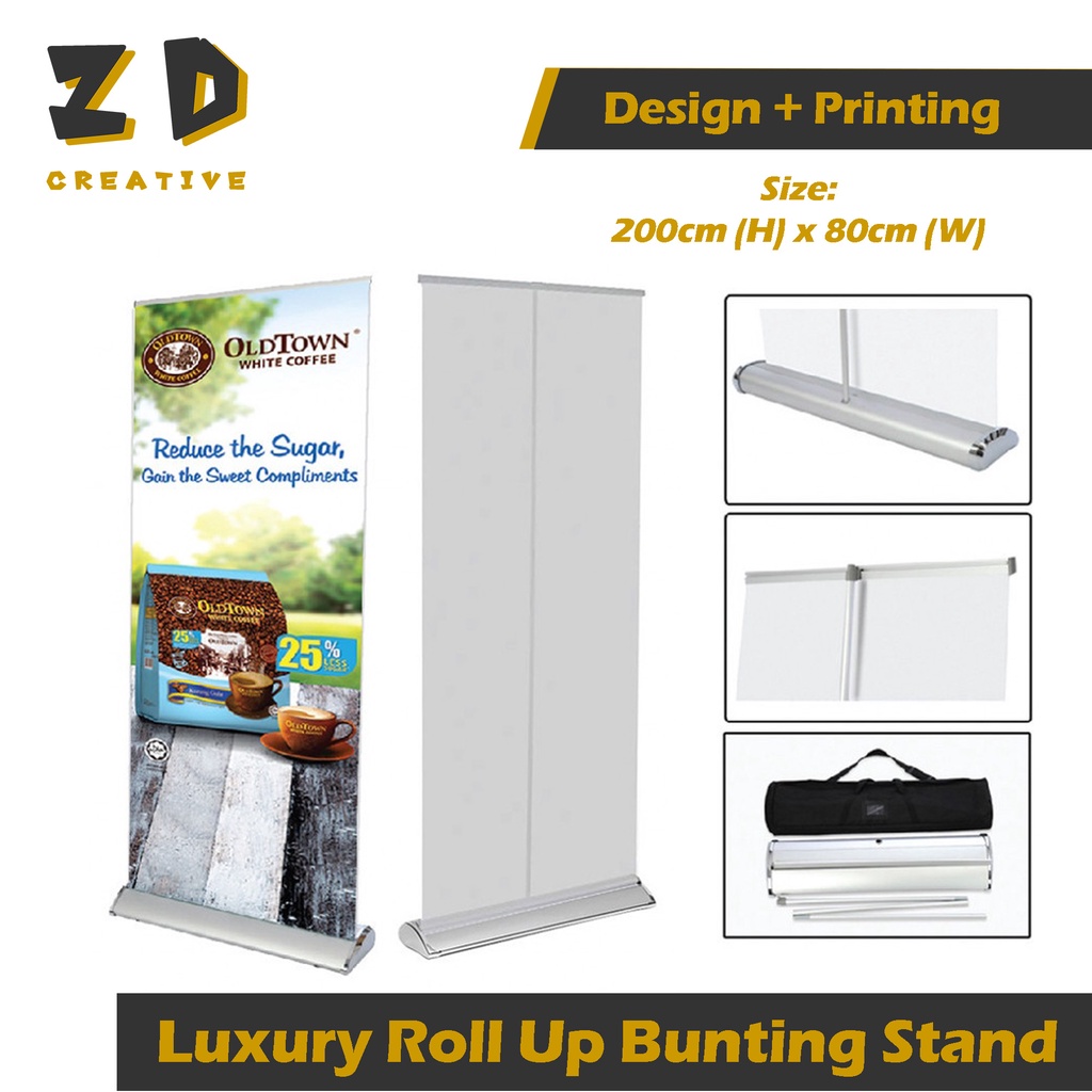 Luxury Roll Up Bunting Banner Stand With Printing (FREE Design ...