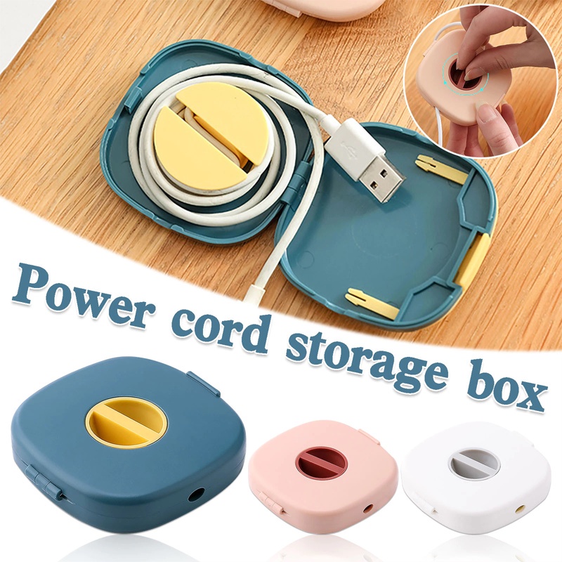 1Pcs Earphone Storage Charging Cable Box Wire Box Organizer Data Line