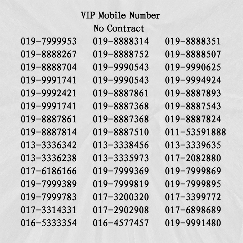 what is the price of vip number 9999