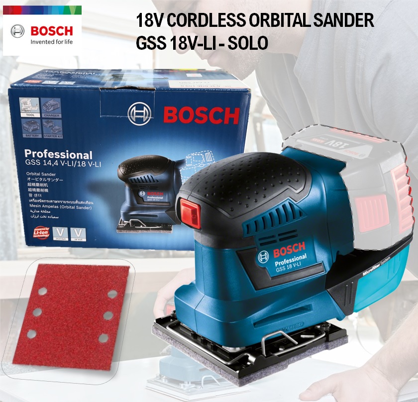 Bosch cordless sander with battery and charger hot sale