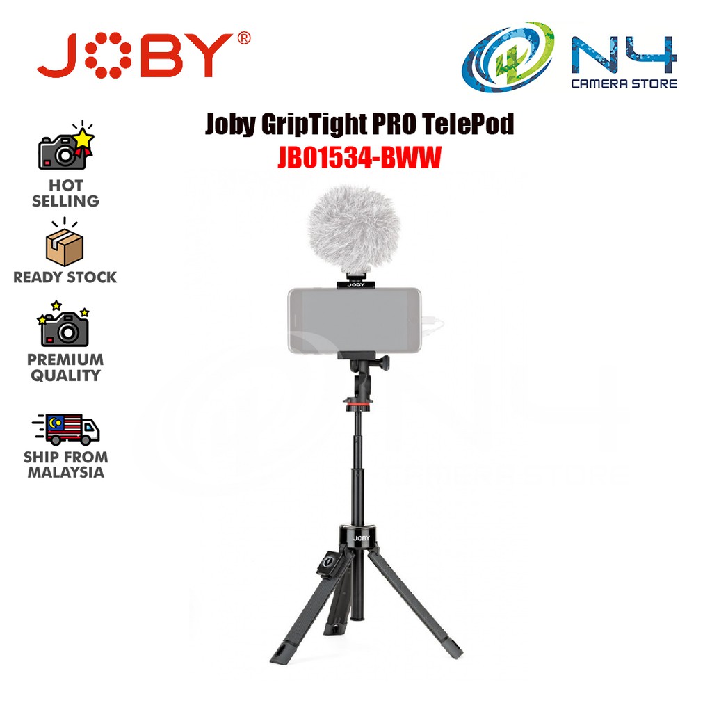 Joby GripTight PRO TelePod Telescoping tripod & grip for mobile phones ( JB01534BWW ) Shopee