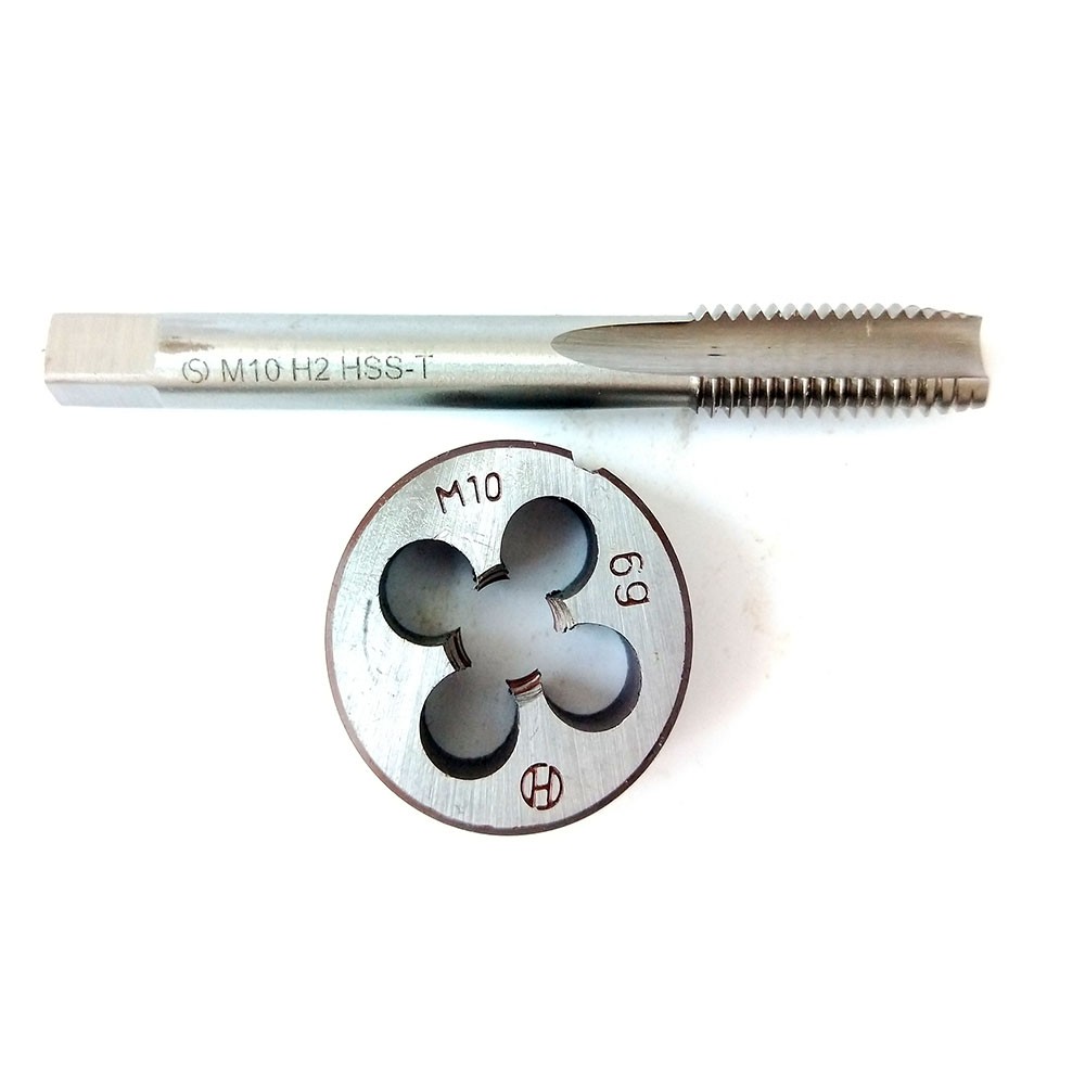 M10*1.0 M10*1.25 1pc Tap and 1pc die HSS Machine Tap and Die CNC