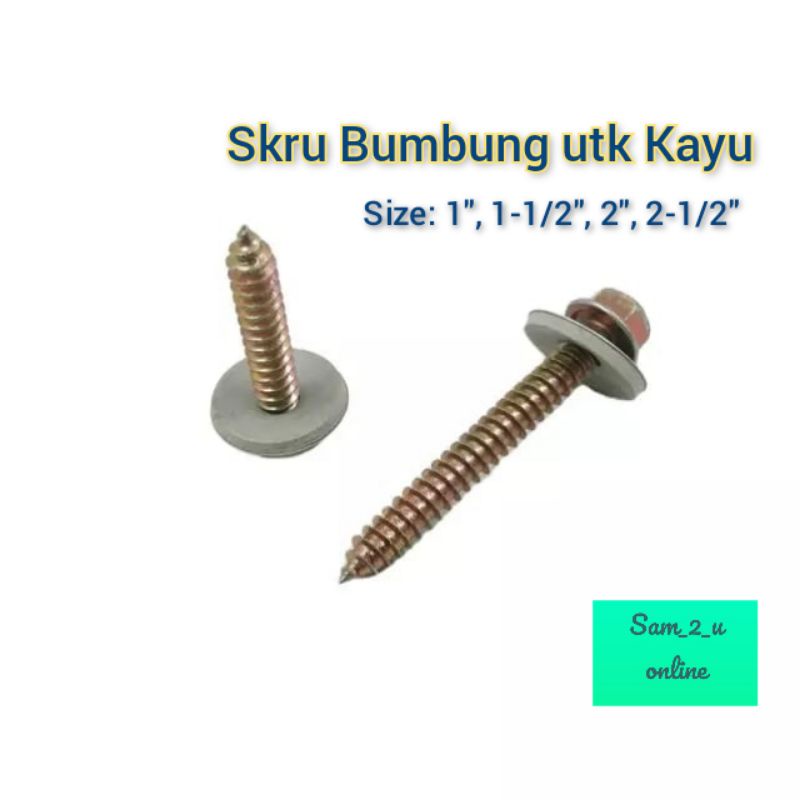 Skru Atap Skru Bumbung Skru Zink kilang untuk kayu | Shopee Malaysia