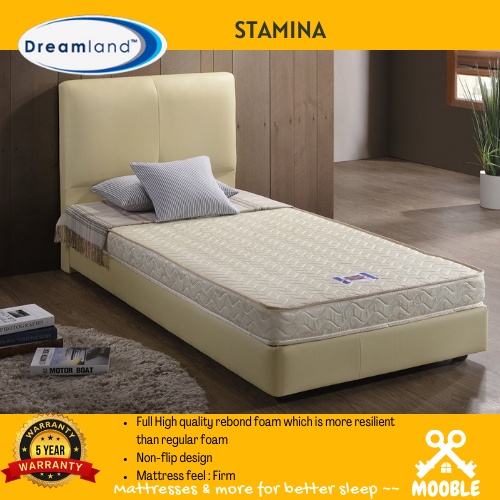 DREAMLAND Stamina Fully Rebond Mattress (Single/Super Single) Shopee
