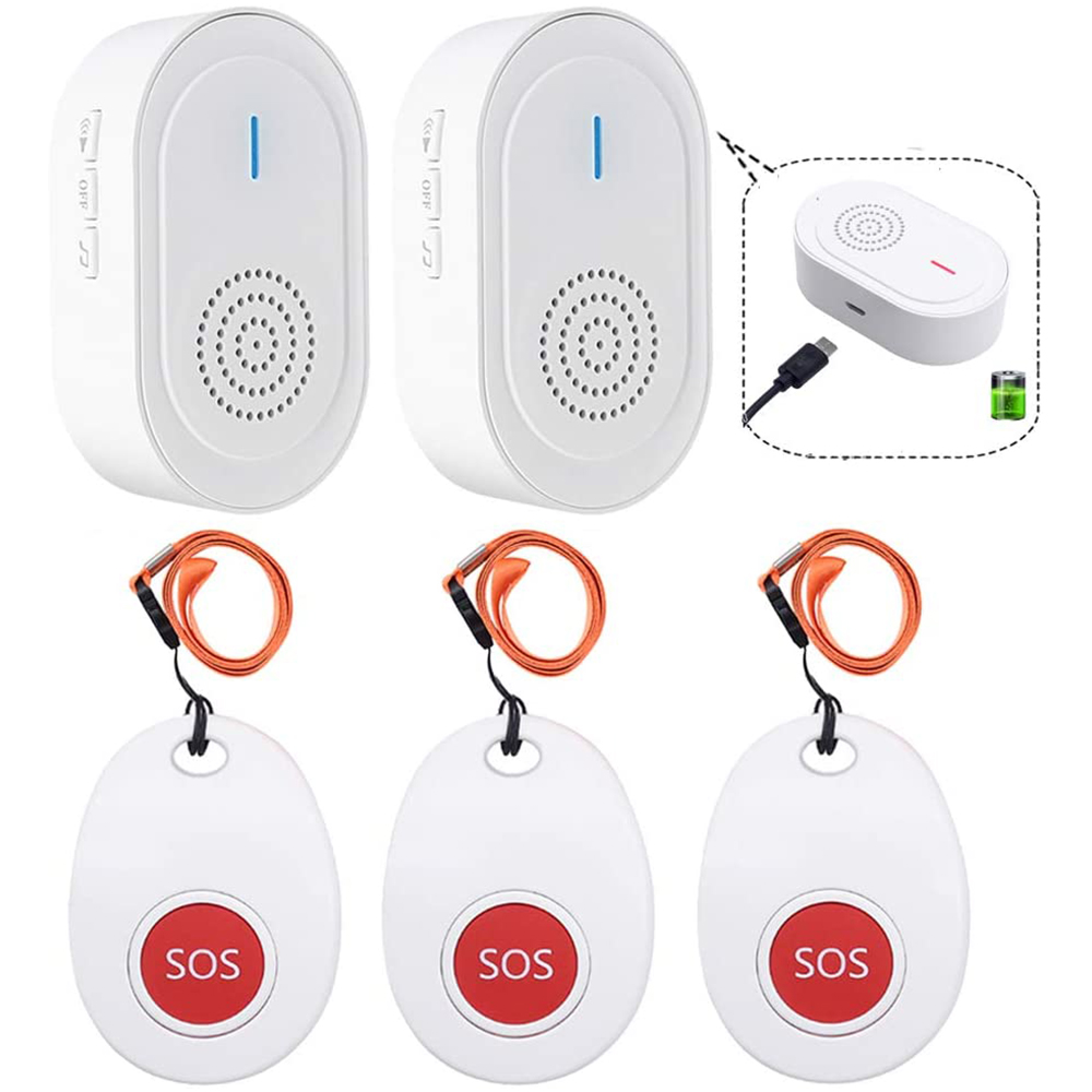 Daytech Caregiver Pagers Wireless Call Button System Nurse Call Bell ...