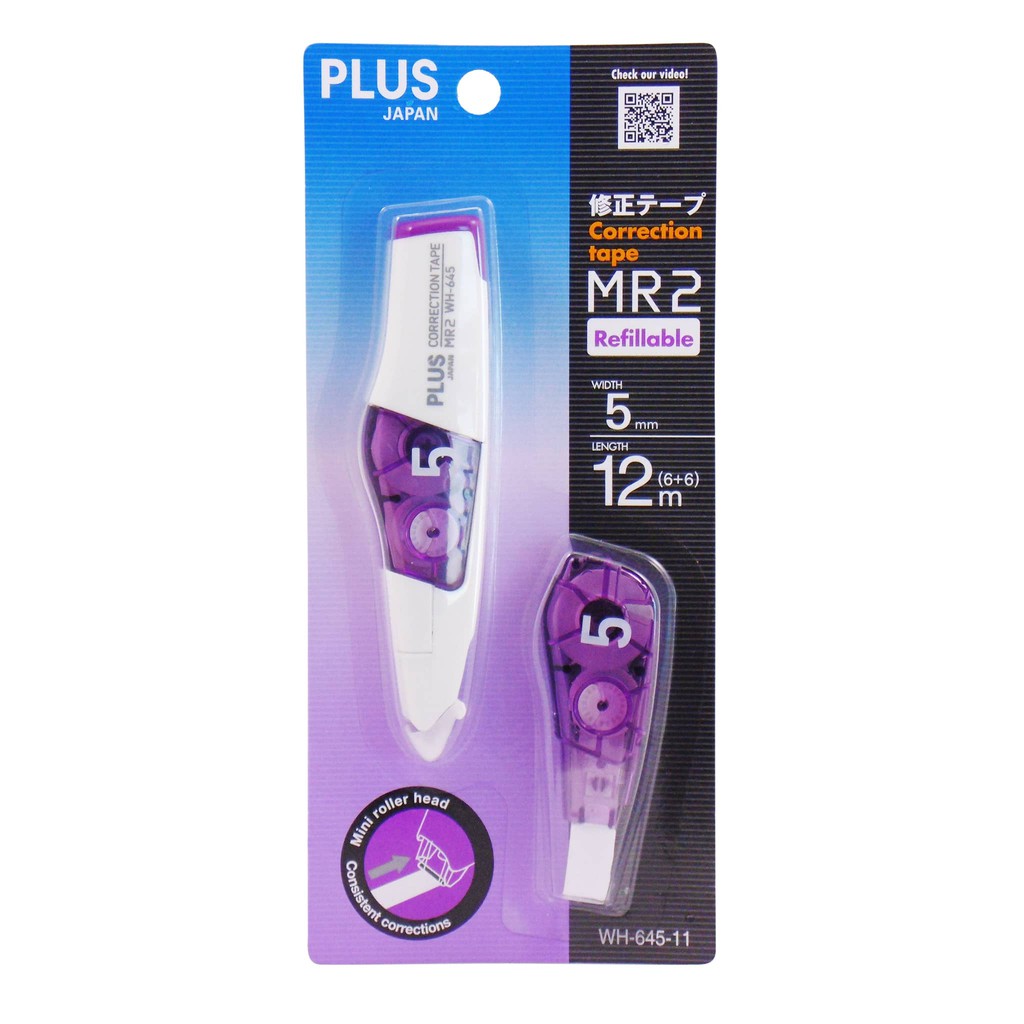 PLUS CORRECTION TAPE MR2 5MM X 12M WITH REFILLABLE Shopee Malaysia