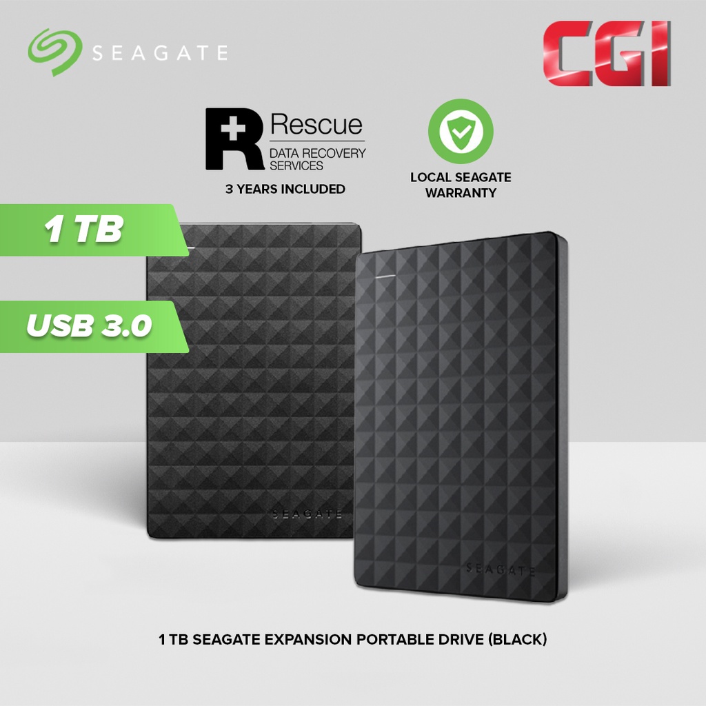 Seagate Expansion 1TB Portable Drive - Black (STEA1000400) | Shopee ...