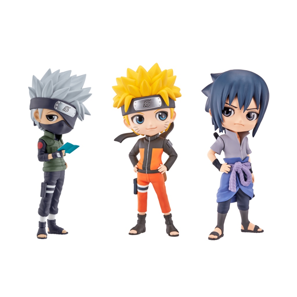 Banpresto - Naruto Shippuden - Bundle Qposket Naruto, Sasuke, Kakashi ...