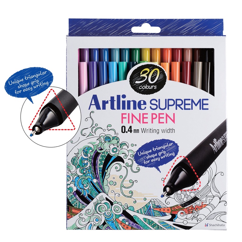 Artline Supreme Fine EPFS-210 Pen 0.6mm Nib Fineliner Color Pens