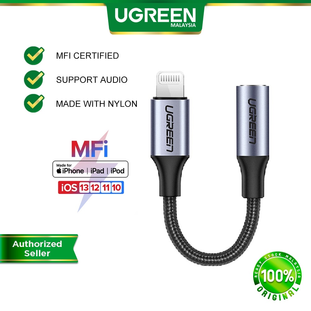 UGREEN USB C to Lightning Cable 3FT - iPhone Lightning Cable MFi Certified,  PD 20W USBC Lightning Cable Black Super Soft Compatible with iPhone 13/13