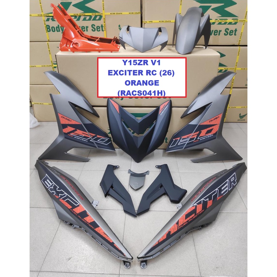 Rapido Cover Set Yamaha Y15ZR V1 V2 Exciter RC (26) Orange Red Black ...