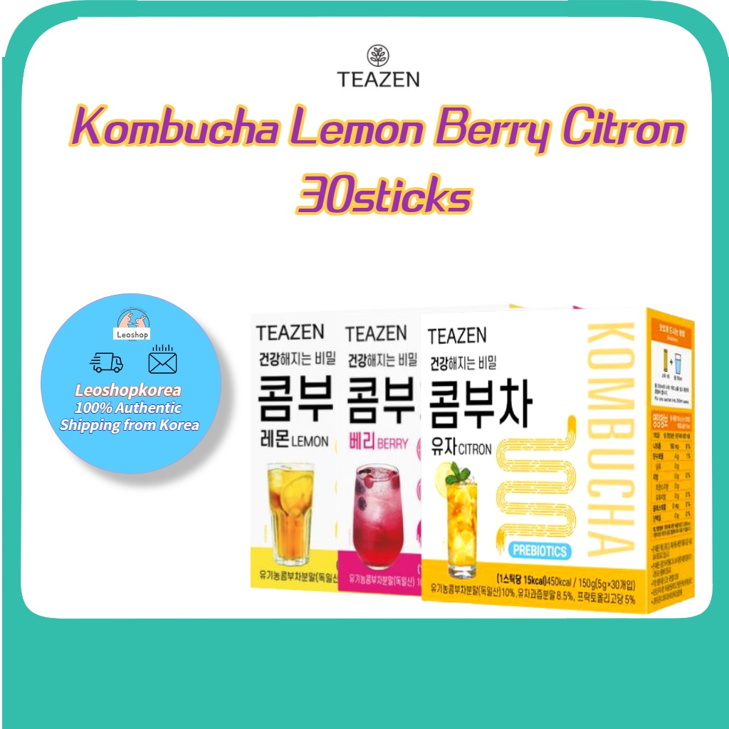 TEAZEN KOMBUCHA Teazen Kombucha BTS Jungkuk's Favorite tea Lemon, Berry ...