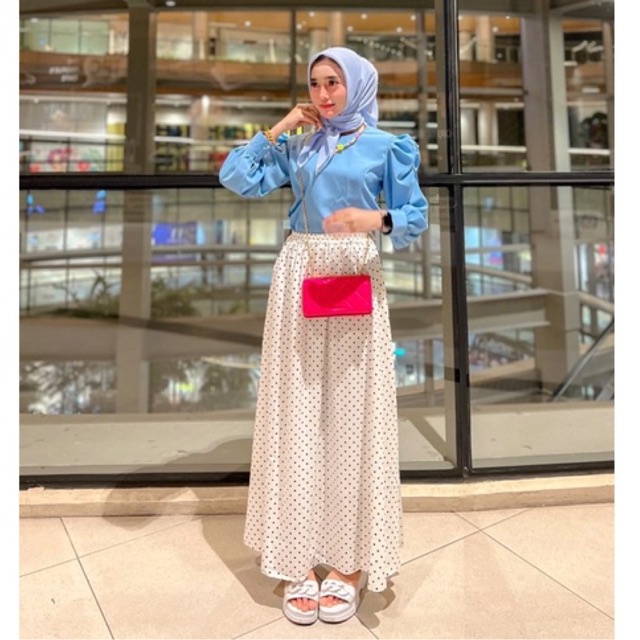 PUTIH HITAM One SET ALEYA LILAC TUA BABY BLUE Black White BLOUSE Top ...