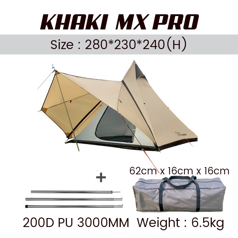 JDEX VIDALIDO Teepee MX Pro Indian Style Pyramid Tent Waterproof Double ...
