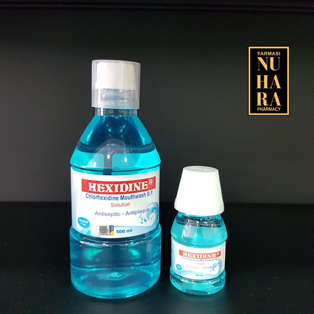 Hexidine Mouth Wash Solution 500ml/80ml Chlorhexidine for mouth ulcer