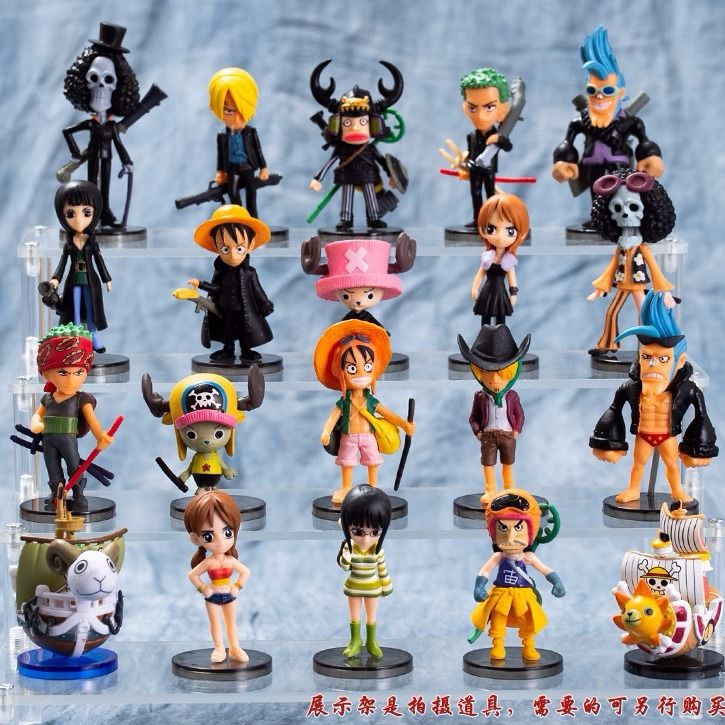 Full Set 12pcs One Piece Hand-made Figure Luffy Ornaments Model Anime ...